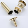 RANDOM Brushed Gold Sink Drain Stopper without Overflow Bathroom Pop Up Drain Faucet Assembly Stopper for Vessel Vanity Sink Solid Brass RD83001BG.