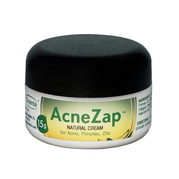 Acne Zap Sulfur Based Cream for Face, Effective Acne Treatment With White Sulfur Tea Tree Oil Zinc Oxide for Adults and Teens With Cystic Hormonal Acne, Blackhead Treatment - 0.5 oz