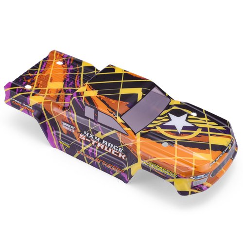 HAIBOXING Brushless 1/16TH RC Cars Spare Parts, RC Trucks Body Shell Yellow & Purple Apply to 16890A,4 X4 Race S-Truck Body(M16820)