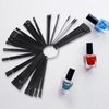 SOLUSTRE Nail Tips 3 Bags 150Pcs Nail Sticks Fan- shaped False Nail Polish Board Art Tips Nail Sample Sticks With Metal Ring, Black Nail Swatches