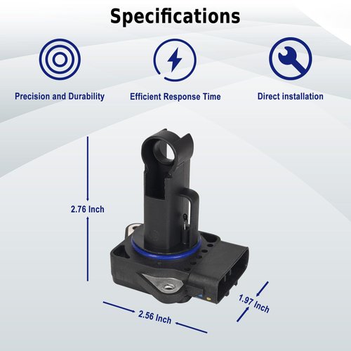 Rich Mass Air Flow Sensor MAF Compatible with Lexus ES300/ES330/GS300, Toyota Camry/Matrix/Prius/Tacoma/Yaris, Scion XA/XB - Replaces 222040C020, 2220422010, 22204-0C020, 197-6030