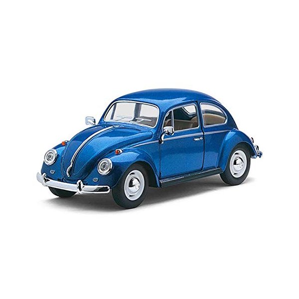 KiNSMART 1967 Volkswagen Beetle 1:24 Scale 7" Die Cast Metal Model Toy Car Blue
