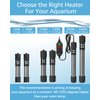 Kulife Fumak 100W Adjustable Aquarium Heater Super Short Submersible Fish Tank Heater Fish Heater with LED Digital Display Thermostat, for Tanks 10-20 Gallons