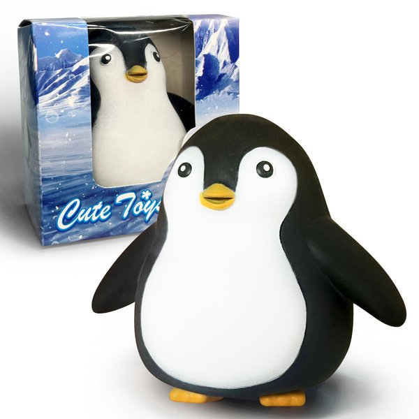 ZTATU Penguin Sensory Toys Stress Balls for Kids (1PCS) Squishy Dough Ball Squishy Fidget Toys, Sensory Squeeze Ball Party Favors for Kids Stress Relief Toy Easter Basket Stuffers Stress Ball
