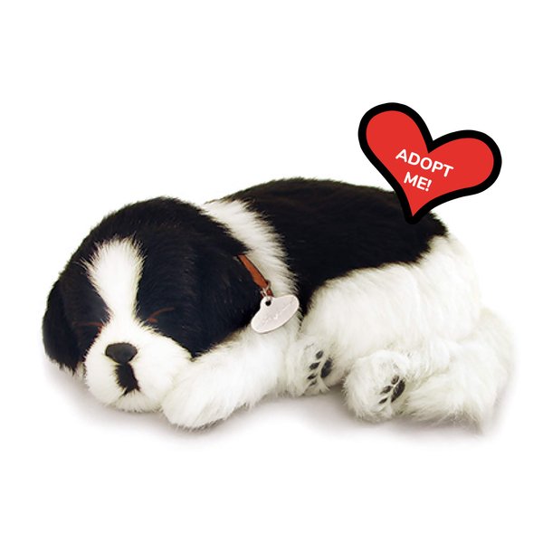Perfect Petzzz Border Collie Plush Interactive Toy Figure Pet Bed Mat in Faux Fur
