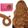 WENNALIFE I Tip Hair Extensions Human Hair, 50g 50s 20 Inch Auburn Ginger Remy Itip Human Hair Extensions Invisible Itips Straight I Tips Fusion Extensions Real Human Hair