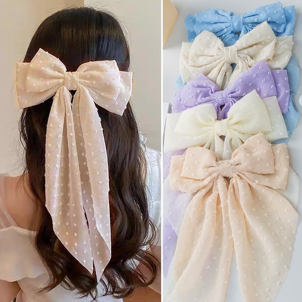 5 PCS Hair Bows for Women Girls,Bow Clips for Women,Bow Clips,Big Bows Hair Clips,Bow-knot Hair Clips for Women Thick Hair & Thin Hair,Nonslip Bows Claw Clips for Women bows for women,bows for hair