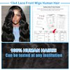 26inch (100% Human Hair) Body Wave Lace Front Wigs Human Hair 13x4 HD Lace Front Wigs Human Hair Pre plucked 180% Density Frontal glueless human hair wig for women (1B# 180%Density, Body 26inch)