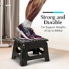 Handy Laundry Folding Step Stool - The Lightweight Step Stool is Sturdy Enough to Support Adults and Safe Enough for Kids. Opens Easy with One Flip. Great for Kitchen, Bathroom or Bedroom. (Black)