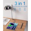 BeaSaf 36W for Apple Charging Block with Built-in Watch Charger, Foldable PD Fast Charger Block for iPhone, Dual Ports Wall Charger Compatible with Apple Watch iPhone AirPods(Black)