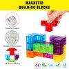DASDAX Magnetic Building Blocks Magic Magnetic 3D Puzzle Cubes, Set of 7 Multi Shapes Magnetic Blocks with 54 Guide Cards, Intelligence Developing and Stress Relief Fidget Toys