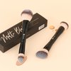 DUcare Makeup Brushes Duo End Foundation Contour Powder and Buffer Brush Bronzer Double Makeup Brush Set 2Pcs black