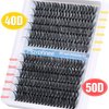 Lash Clusters 240 Pcs Individuals Eyelash Extensions 16-20MM Dramatic Long Fluffy D Curl Lash Extensions Pack by Mavphnee (40D+50D)