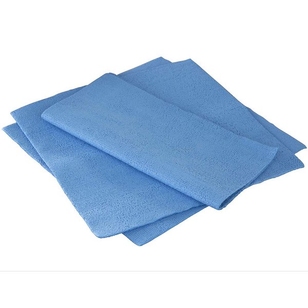 Quickie Absorbing/Fast Drying Microfiber Cleaning Cloth (12 Pack) (2052237), Blue, 12 Count