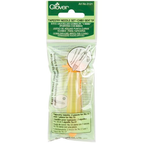 Clover 3121 Tapestry Needle Set Chibi, Bent Tip , Beige