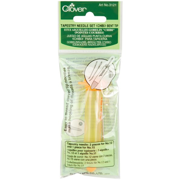Clover 3121 Tapestry Needle Set Chibi, Bent Tip , Beige