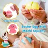 Easter Basket Stuffer Mochi Fidget Toys, 15 Set of Easter Eggs with Mochi Squishy Toys Inside Tiny Kawaii Squeeze Toy for Easter Party Favors Easter Gifts for Kids Classroom Rewards School Prize