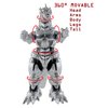 TwCare Set of 2 Mecha Godzilla Earth MechaGodzilla Kiryu Toys, Kaiju Universe Action Figures King of The Monsters Movable Joints Movie Series Soft Vinyl, Travel Bag