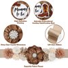 Vansolinne Western Theme Baby Shower Maternity Sash Kit Mom to Be Daddy to Be Corsage Cowboy Baby Shower Decorations Cowboy Hat Boot Belly Belt Brown Pregnancy Photo Props