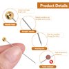 Sewing Pins, 100pcs Straight Pins Golden Pearlized Ball Head Pins Straight Pin for Fabric Straight Quilting Pin with Plastic Box for DIY Sewing Craft Dressmaker Jewelry Decoration