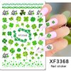 St. Patrick's Day Nail Art Stickers Green Irish Clover Nail Decals 3D Self-adhesive Nail Art Supplies Lucky Leaves Beer Nail Design Shamrock Nail Stickers for Saint Patrick's Day Nail Decoration 6 Pcs