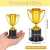 WINKIO Mini Trophies, 6 Pack Gold Trophy Award, Plastic Trophies for Kids, 4 Inch Trophy Cups, Award Trophies for Party Favors, Props, Rewards, Winning Prizes, Competitions Ceremony Parties Favor