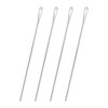 4 piece set 10Inch/25.8cm Silver Stainless Steel Coffee Stirrer Spoon,Round Solid Long Handle Cocktail Stirrer,Beverage Iced Tea Stirring Stick