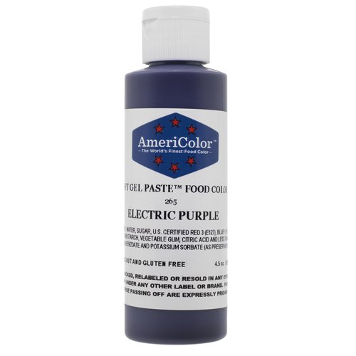 Americolor Soft Gel Paste Electric Food Coloring 4.5 oz. - Electric Purple