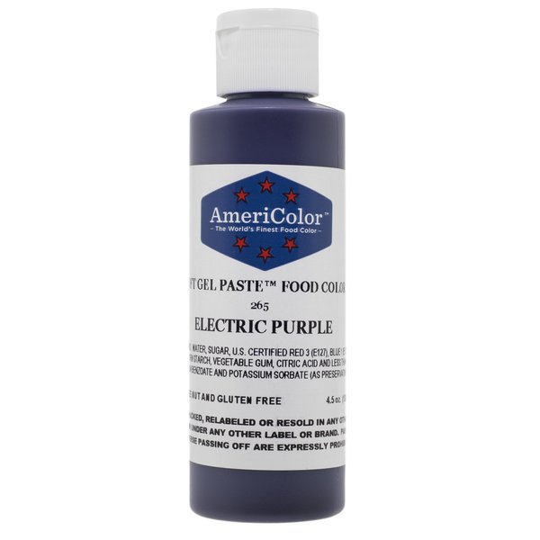Americolor Soft Gel Paste Electric Food Coloring 4.5 oz. - Electric Purple