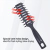 PERFEHAIR Boar Bristle Vent Hair Brush for Men & Women, Vented Hairbrush with Boar & Ball Tipped Nylon Bristles for Short Curly Straight Hair Blow Drying Quickly