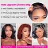 GYAJEP 5x5 Wear and Go Glueless Wigs Human Hair Pre Plucked Pre Cut Lace Closure Bob Wig Human Hair Straight Human Hair Bob Wigs for Black Women Lace Front Wigs for Beginners 180% Density 12 Inch