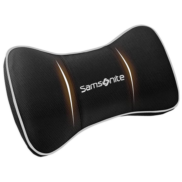 SAMSONITE, Travel Neck Pillow for Car or SUV, Boost your DRIVING COMFORT, High Grade - Memory Foam, Comfortable Headrest Cushion, Fits ALL VEHICLES, Black