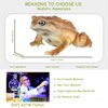 AENIMELY Realistic Solid Frog and Toad Animal Figurines for Kids, Educational Reptile Toys, Ideal for Birthday, Party Favors, and Science Projects（Brown）