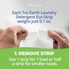 Tru Earth Compact Dry Laundry Detergent Sheets, Unscented - Up to 64 Loads (32 Sheets) - Paraben-Free - Original Eco-Strip Liquidless Laundry Detergent, Travel Laundry Sheets