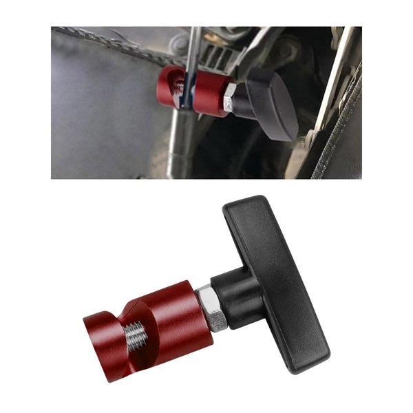 Car Lift Support Clamp, Hood Strut Clamp Spark Plug Caliper with Brass Core Protection 2-in-1 Tool, Car Hood Prop Rod Hood Stay Holder, Universal Auto Accessories for Car (Red)