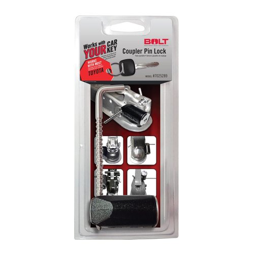 BOLT 7025289 Trailer Coupler Pin Lock for Toyota Keys