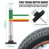 Augeny Car Tire Tread Depth Gauge, 32nds Accurate Smart Color Coded Tire Tread Depth Measurement Tool, Professional Vehicle Tire Thread Meter Tool for Car, Motorcycle, SUV