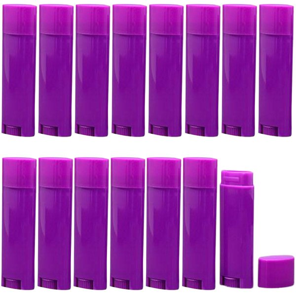 FZBNSRKO 5ml 25Pcs Empty Oval Deodorant Lip balm Tubes Containers Twist-up Refillable Containers for Lipstick,Chapstick,Homemade Lip balm,DIY Deodorants(Purple)