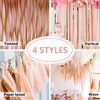PartyWoo Crepe Paper Streamers 4 Rolls 328ft, Pack of Pink and Rose Gold Crepe Paper for Party Decorations, Wedding Decorations, Birthday Decorations, Baby Shower Decorations (1.8 Inch x 82 Ft/Roll)
