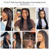 26 Inch 13x6 Lace Front Wigs Human Hair 200 Density, Transparent Hd Lace Front Wigs Human Hair, Glueless Straight Frontal Wigs Human Hair Pre Plucked With Baby Hair Bleached Knots, Natural Color