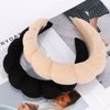 Chanaco Spa Headband for Washing Face Makeup Headband Skincare Headband Face Wash Headband Black Khaki Sponge Hair Band for Washing Face Teen Girl Gifts Trendy Stuff Hair Accessories for Women