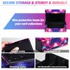 UAONO Card Storage Box for MTG, Trading Card Deck Box Holds 1800+ with 6 Dividers, Leather Printing Magnetic Closure Card Storage Case Fits TCG CCG Sports Cards (Black, Mage)