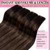 YoungSee 150G Clip in Hair Extension Real Human Hair Balayage Hair Extensions Clip ins Dark Brown Mix Medium Brown Highlights Brown Balayage Thick Human Hair Clip in Extensions 22Inch 7Pcs