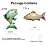 4 Pcs Fish Balloons Foil Sea Animal Balloons for Fishing Themed Birthday Party Decorations Gone Fishing Party Balloons Supplies
