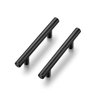 Ravinte 2 Pack 5'' Cabinet Pulls Matte Black Stainless Steel Kitchen Drawer Pulls Cabinet Handles 5”Length, 3” Hole Center