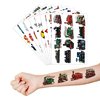 8 Sheets (96PCS) Train Temporary Tattoos Trains Transportation Theme Birthday Party Supplies Decorations Favors Decor Stickers For Kids Gifts Classroom School Prizes Rewards
