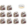 Hammont Paper Treat Boxes - (10 Pack) - Party Favors Treat Container Cookie Boxes Cute Designs Perfect for Parties and Celebrations 6.25" x 3.75" x 3.5" (Sweet Donuts)