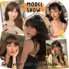 MORICA Bangs Hair Clip, 360° 3D Cover Clip in Bangs 100% Real Human Hair Toppers with Bangs，Hair pieces Clip on Bangs for Women Fake Bangs for Daily Wear (Dark Brown, 5×7 3D Bangs)