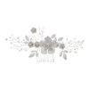 Sliver Flower Hair Comb Leaf Wedding Hair Comb Bridal Hair Accessories For Brides and Bridesmaids