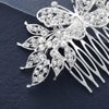 Foyte Crystal Wedding Hair Comb Rhinestone Bride headpiece Silver Butterfly hair piece Leaf Side Hair Combs for Women and Girls